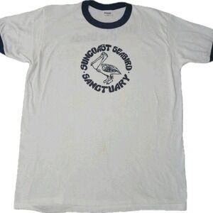 Vintage 80s Suncoast Seabird Sanctuary T Shirt Size XL Beach USA Single Stitch